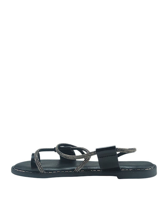 Women's Black Flat Sandals