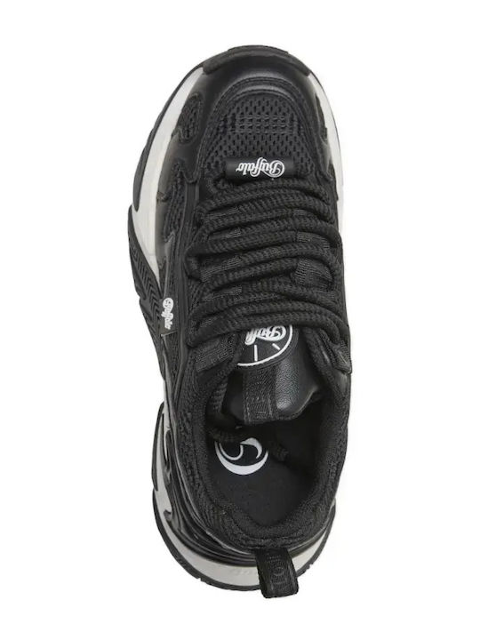 Buffalo Unu pentru femei Flatforms tip botine Black White
