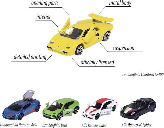 Majorette Car DREAM CARS ITALY 5-Piece Pack 1:64 1:64