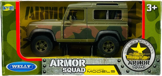 Welly Land Rover Defender Spielzeugauto 1:34 Militär
