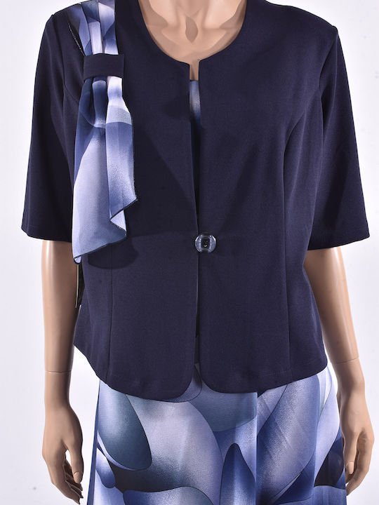 Summer Midi Shirt Dress Blue
