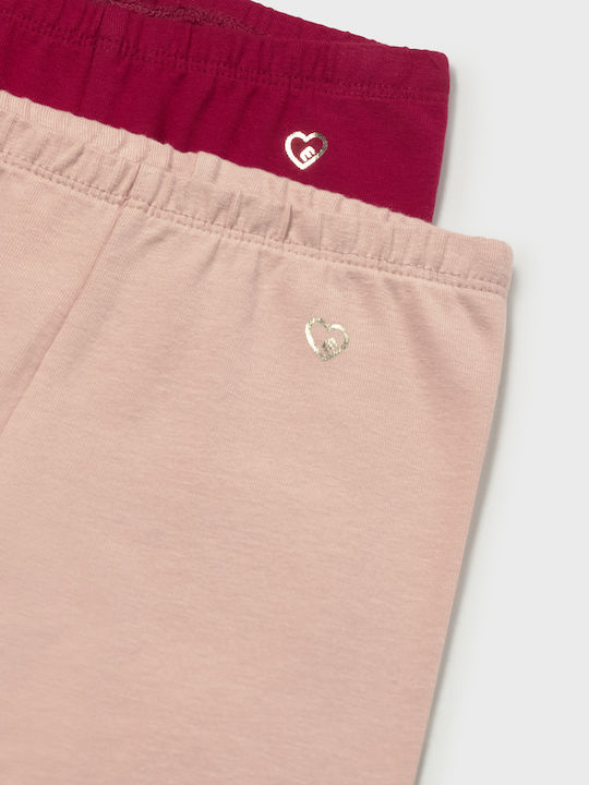 Kids Set with Leggings Summer 2 Pieces Burgundy