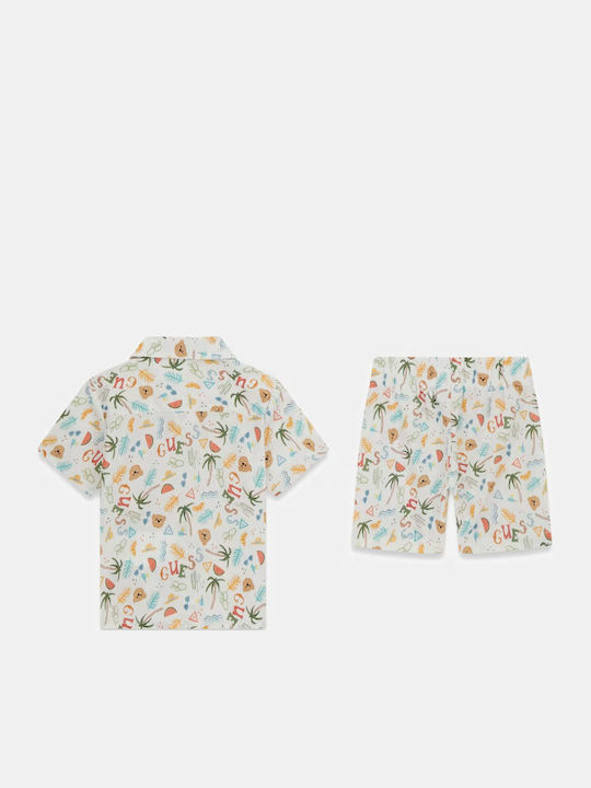Kids Set with Shorts Summer 2 Pieces White