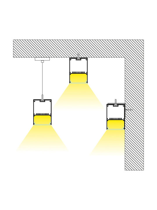 kelvo Orion White LED Ceiling Light With Warm To Cool White Light 120x5cm