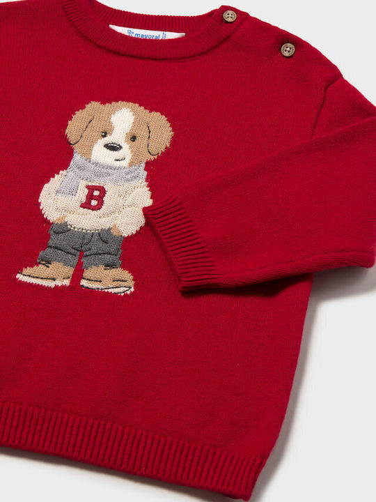 Kids Long-sleeved Red Sweater
