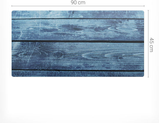 Non-Slip Desk Pad Vintage Print Wooden Boards 90x45 cm