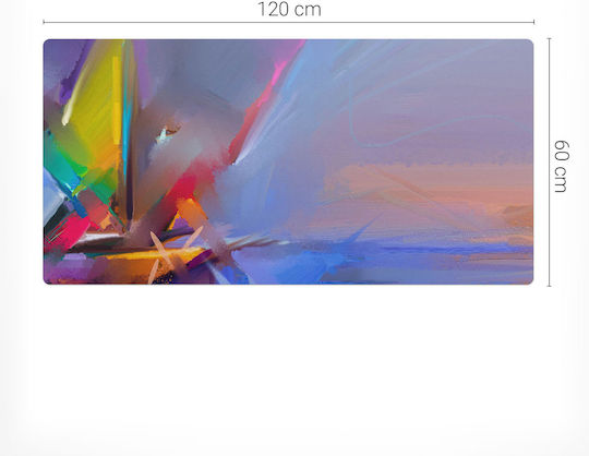 Vinyl Desk Pad Abstract Brushstrokes 120x60 Cm