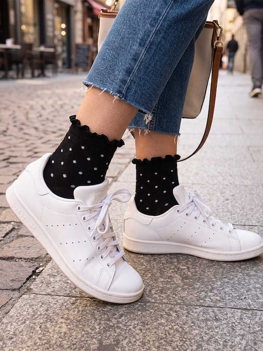Enrico Coveri Women's Socks with Black Patterns