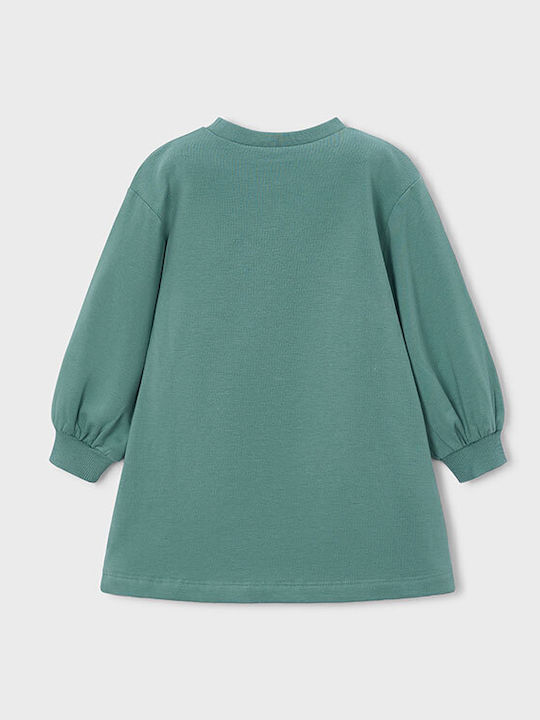 Mädchenkleid Mädchenkleider Langärmelig Grünes Helles