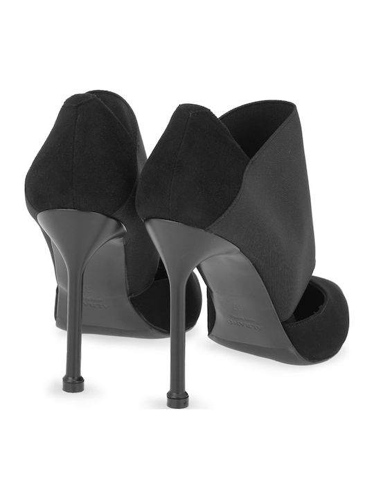 Suede Heels with High Heel Black