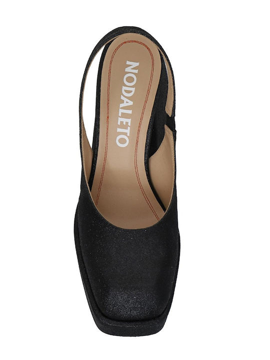 Heels with Chunky High Heel Black