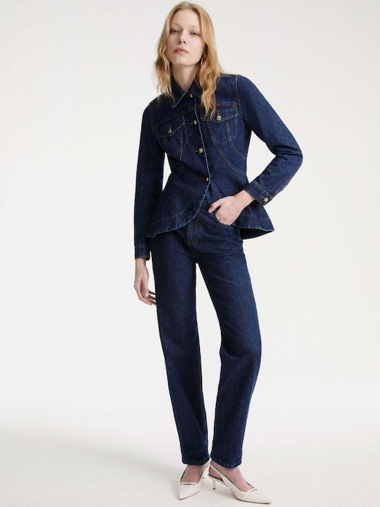 High Rise Women's Jeans Pants in Mom Fit