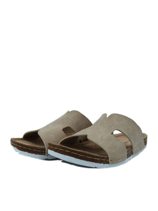 Anatomic Women's Summer Platforms in Slipper Style Beige