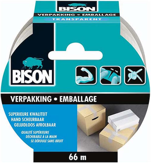 Bison Ταινία Συσκευασίας 50mm x 66m Διάφανη
