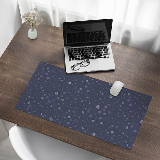 Schreibtischunterlagen Schutz Dekoratives Teppich Büro Blumen Muster Nachts 90x45 cm