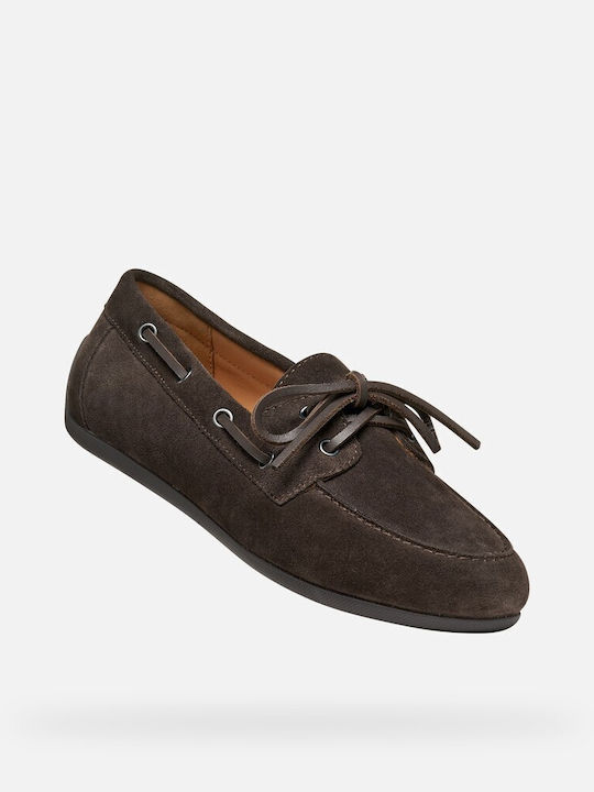 Leather Women's Loafers in Brown Colour