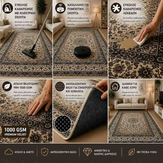 Non-Slip Rug 120x180cm Grey