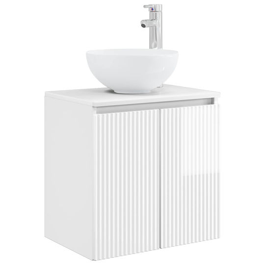 vidaXL 3405621 Πάγκος με Νιπτήρα Μ49.5xΒ35xΥ63cm Λευκό