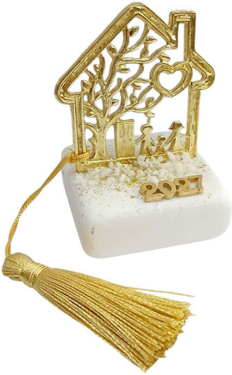 Kalliopi Silver Tabletop New Year's Lucky Charm Home Gold From Stone 2027 5x8cm