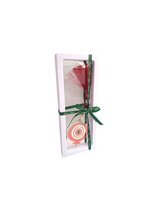 Kalliopi Silver Tabletop New Year's Lucky Charm Red Pomegranate 2027