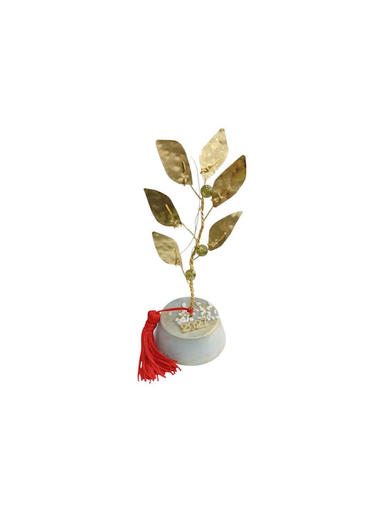 Kalliopi Silver Tabletop New Year's Lucky Charm Green Stone 2027 5x5cm