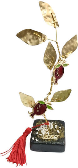 Kalliopi Silver Tabletop New Year's Lucky Charm Pomegranate Bronze Made of Stone 2027 5x5cm Kalliopi Silver Tabletop New Year's Lucky Charm Pomegranate Bronze Made of Stone 2027 5x5cm