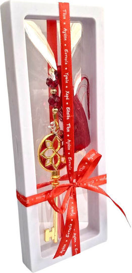 Kalliopi Silver Tabletop New Year's Lucky Charm Key Gold 2027