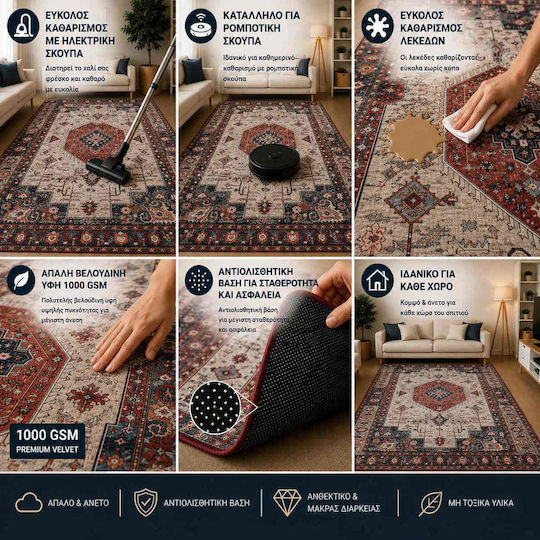 Emporio Collection Modern Schlafzimmer-Teppichsets Samt JHZ-8510-SET 3 Stück