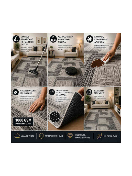 Modern Bedroom Rug Sets Velvet JHZ-11327-SET 3 Pieces
