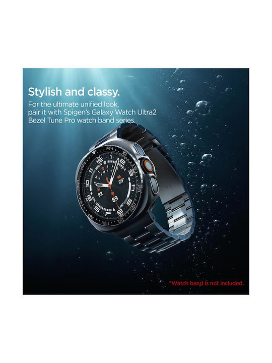Spigen Tune Pro Protective Bezel in Silver for Samsung Galaxy Watch Ultra 2