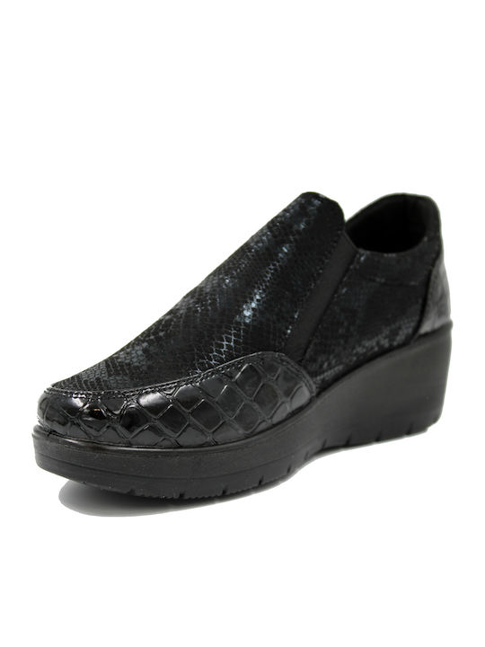 Anatomic Women's Leather Black Slip-Ons