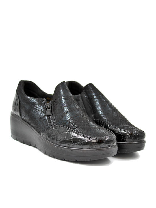 Anatomic Women's Leather Black Slip-Ons