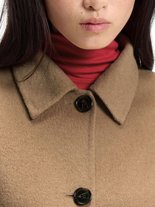 Women's Camel Half Coat