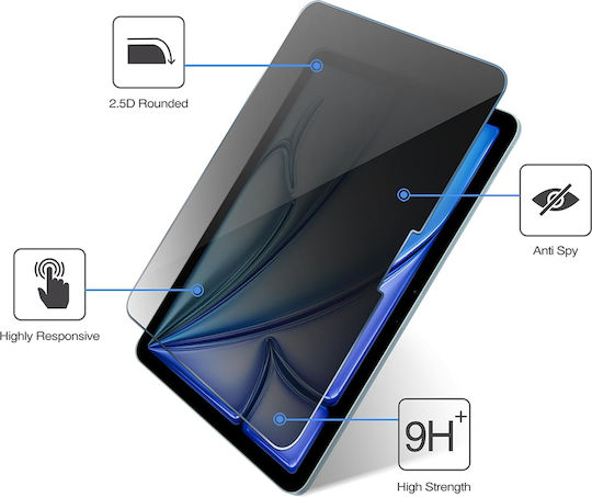 Techsuit Armorglass Crystalhd Протектор за Екран Опаковка 2 Броя Ipad 10 2022 10.9 11 2025 Privacy