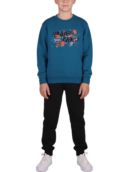 Kids Sweatpants Set Petrol Blue