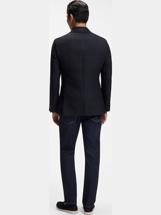 H-Hutson Winter Men’s Suit Jacket Slim Fit Blue