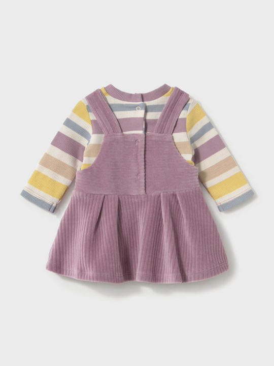 Mayoral Girls Purple Dungarees