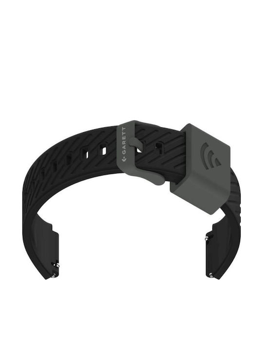 Garett Καουτσούκ Λουράκι Μαύρο 18mm