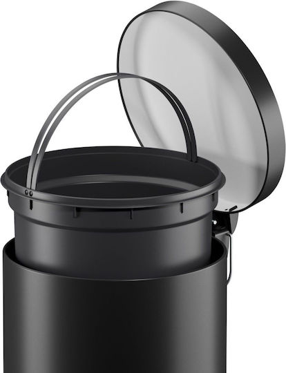 Hailo Plastic Waste Bin with Pedal Black 20lt