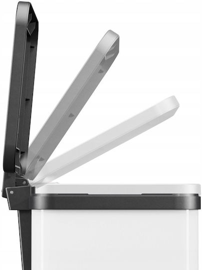 Hailo Plastic Waste Bin with Pedal White 17lt