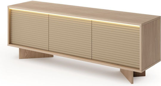 Телевизионно Мебели с LED Осветление Естествен M154xP54xV40cm