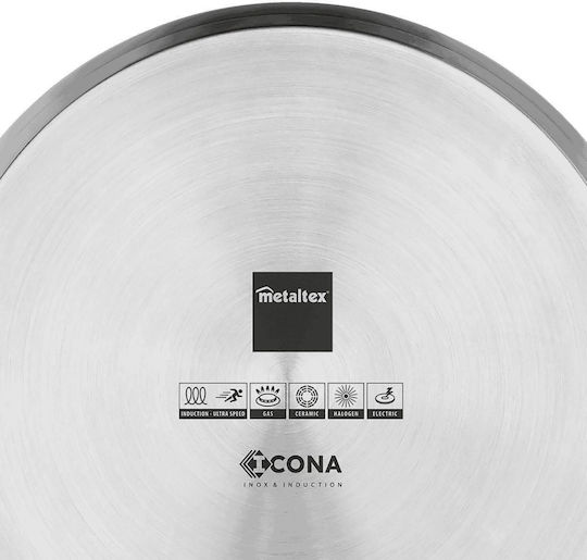 Metaltex Icona Βαθιά Ανοξείδωτη Κατσαρόλα 3.7lt / 10cm