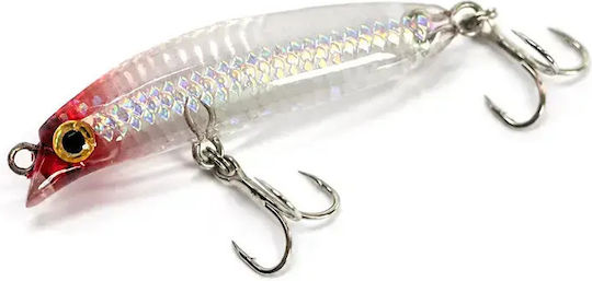 Soul Lures Ghostler Micro Lipless 50s Artificial Bait Minnow Fluorescent #04 Wavy Tiger