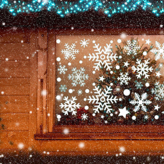 Weihnachtsaufkleber Dekorative Fenster Flocken Weihnachtsdekoration Flocken Schnee