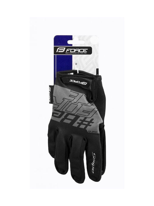 Force Full Finger Cycling Gloves Adults Black