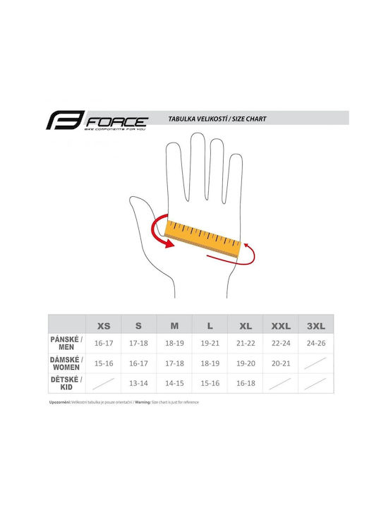 Force Full Finger Cycling Gloves Adults Black