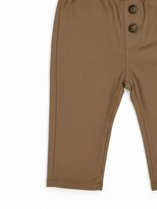 Παιδικό Παντελόνι Chino Λινό Καφέ