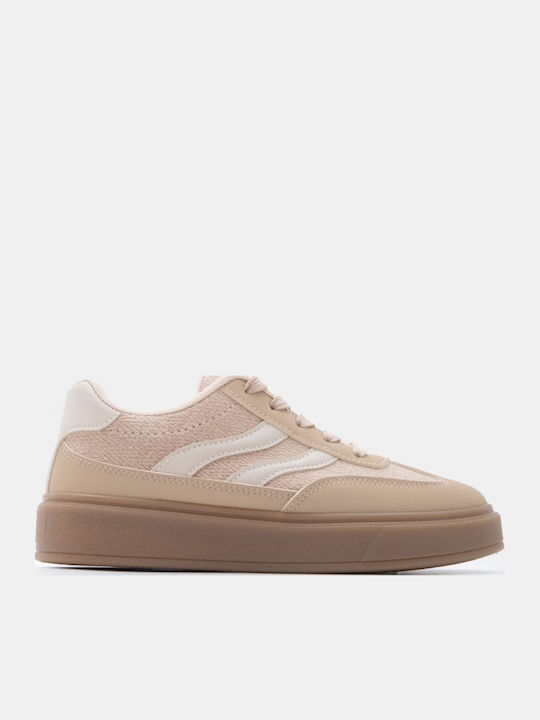 Damen Sneakers Beige-Dunkel