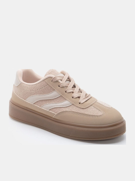Damen Sneakers Beige-Dunkel