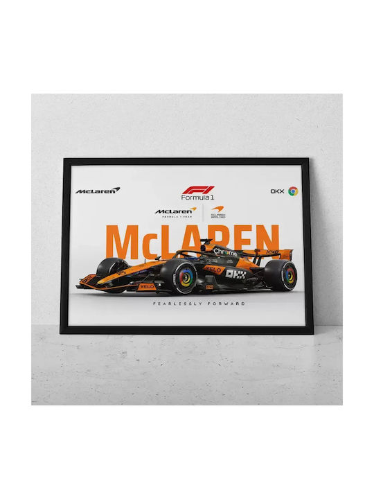 Poster Formula1 Mclaren Mastercard F1 Team F066 30cm X 40cm Brown Wood Frame 71702pd158753f63322